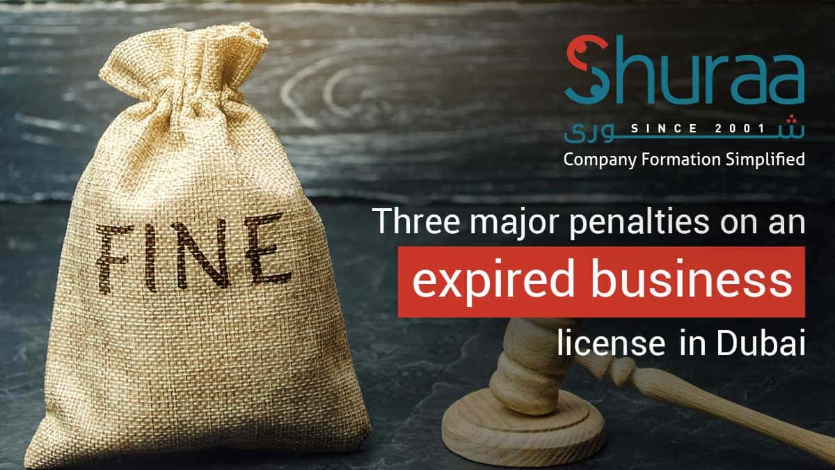 Three major penalties on an expired business license in Dubai