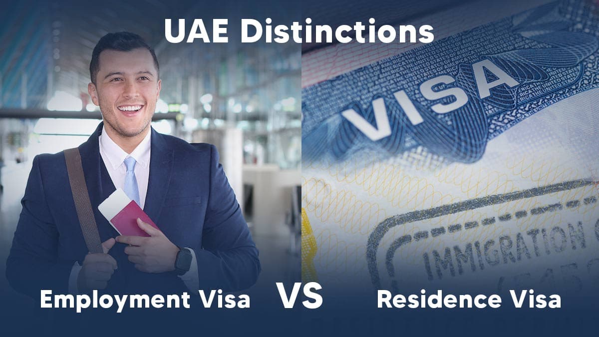 Difference between employment visa and residence visa